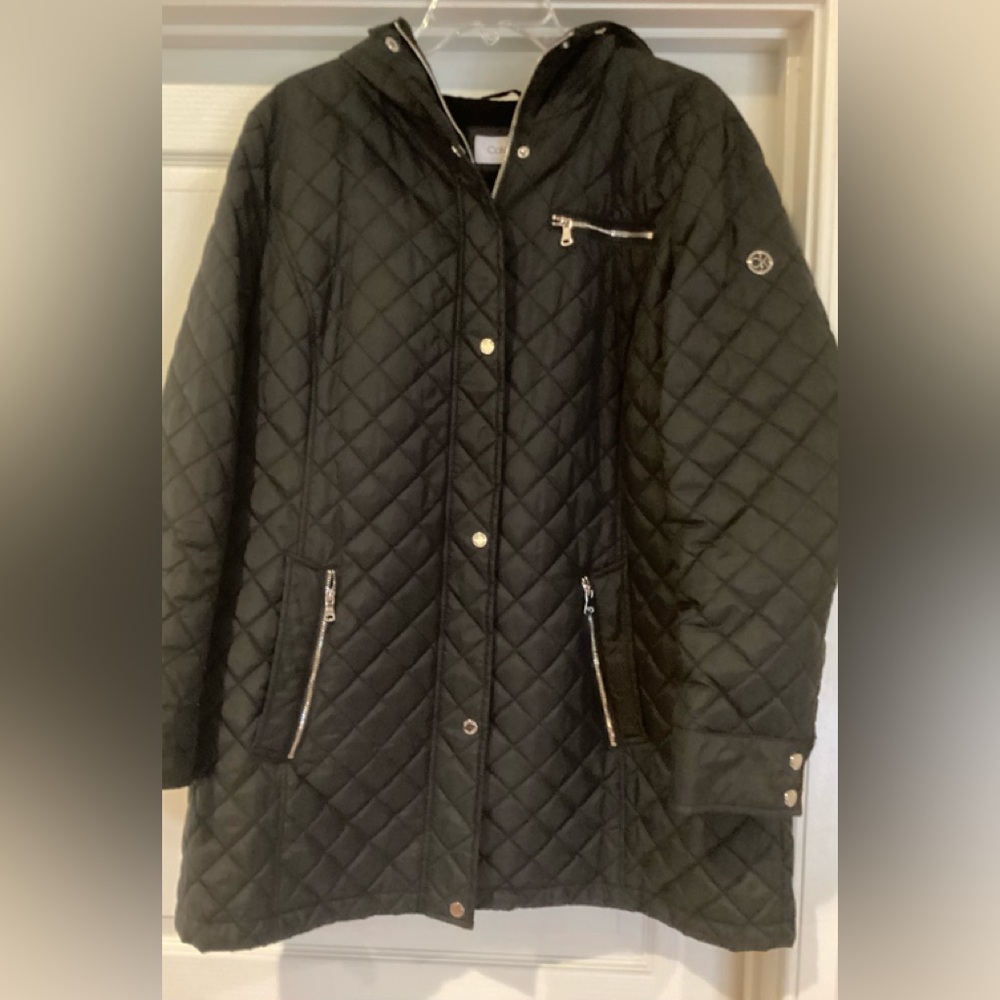 Calvin Klein Women’s Hooded waterproof jacket- Size 1X